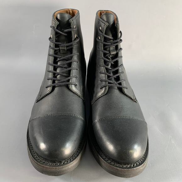 FRYE Size 8.5 Black Leather Lace Up Boots main image 5